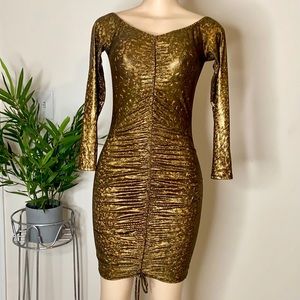 Brown glitz soiree dress